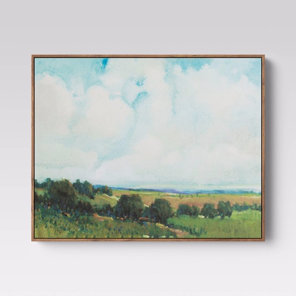 Threshold Looming clouds Framed wall canvas art